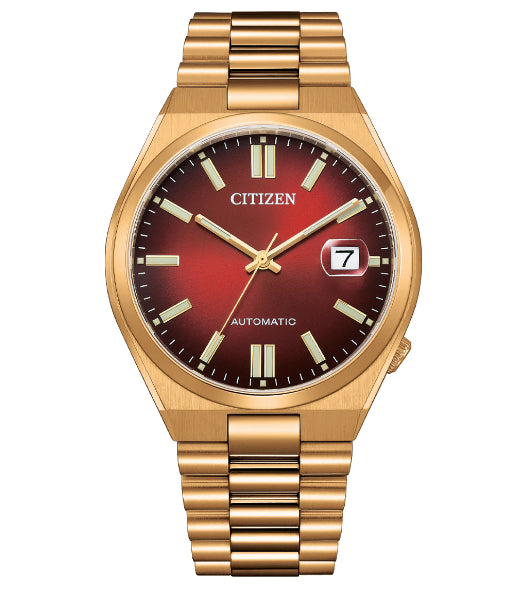 Gold watch red on sale face