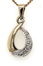 9Ct Yellow Gold Diamond Pendant