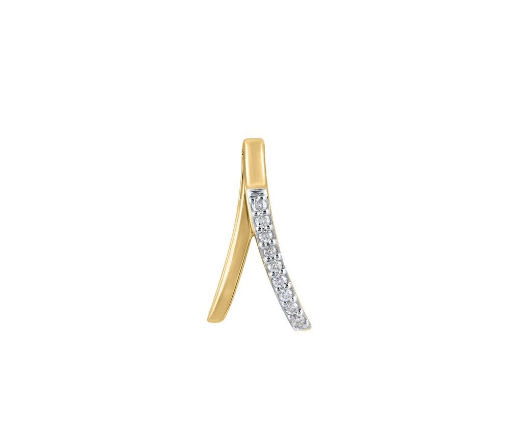 9Ct Yellow Gold Diamond Pendant