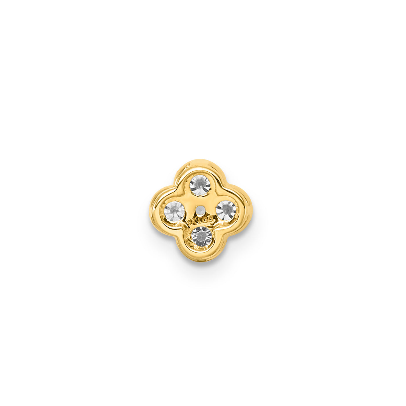 9Ct Yellow Gold And Diamond Flower Pendant