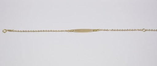 9Cy Yellow Gold ID Chain Bracelet