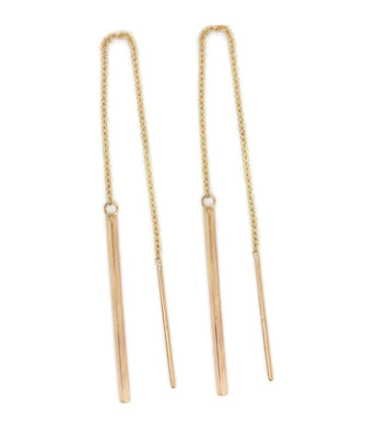 9Ct Yelow Gold Thread Earrings