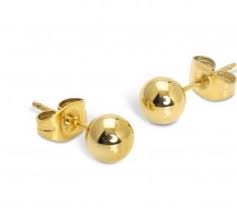 9Ct Yellow Gold 6mm Ball Stud Earrings