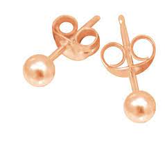 9Ct Rose Gold 5Mm Ball Stud Earrings