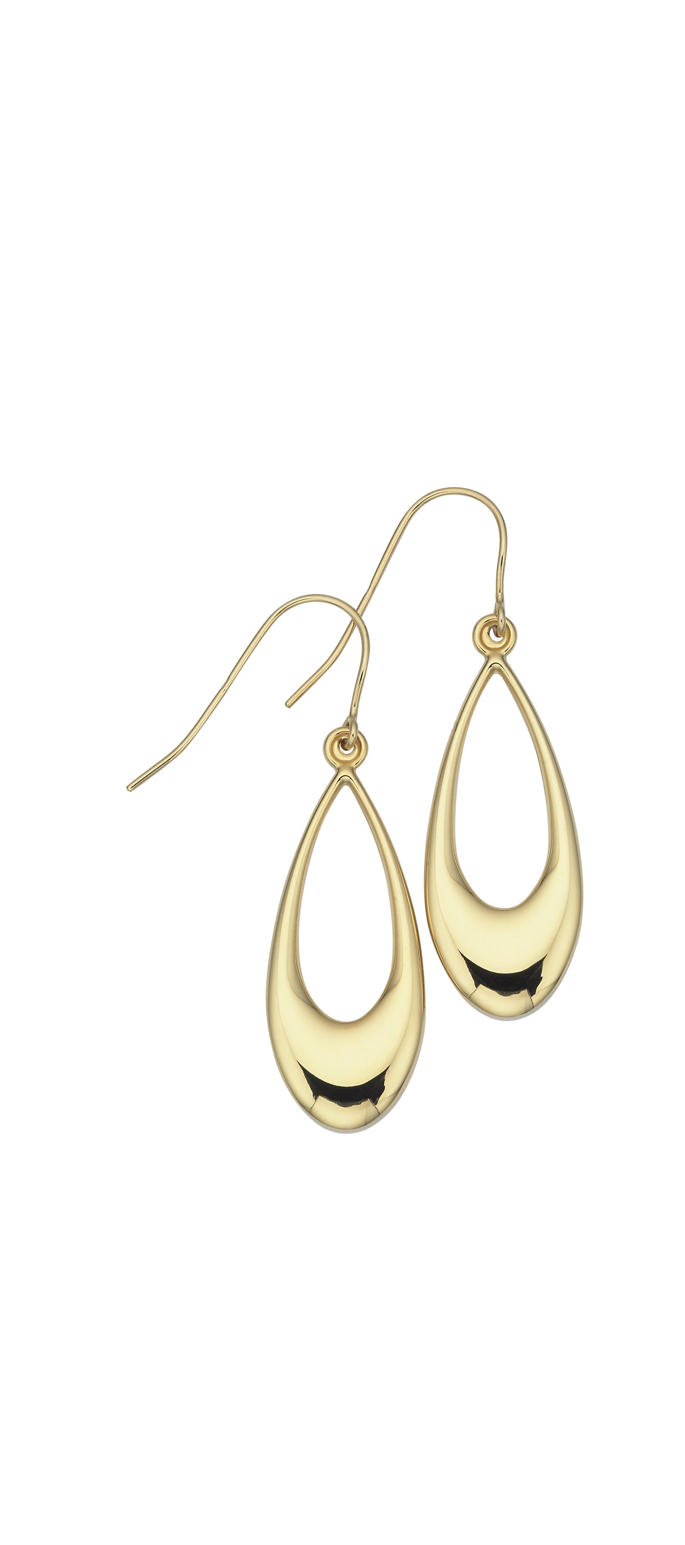 9ct yellow gold drop earrings