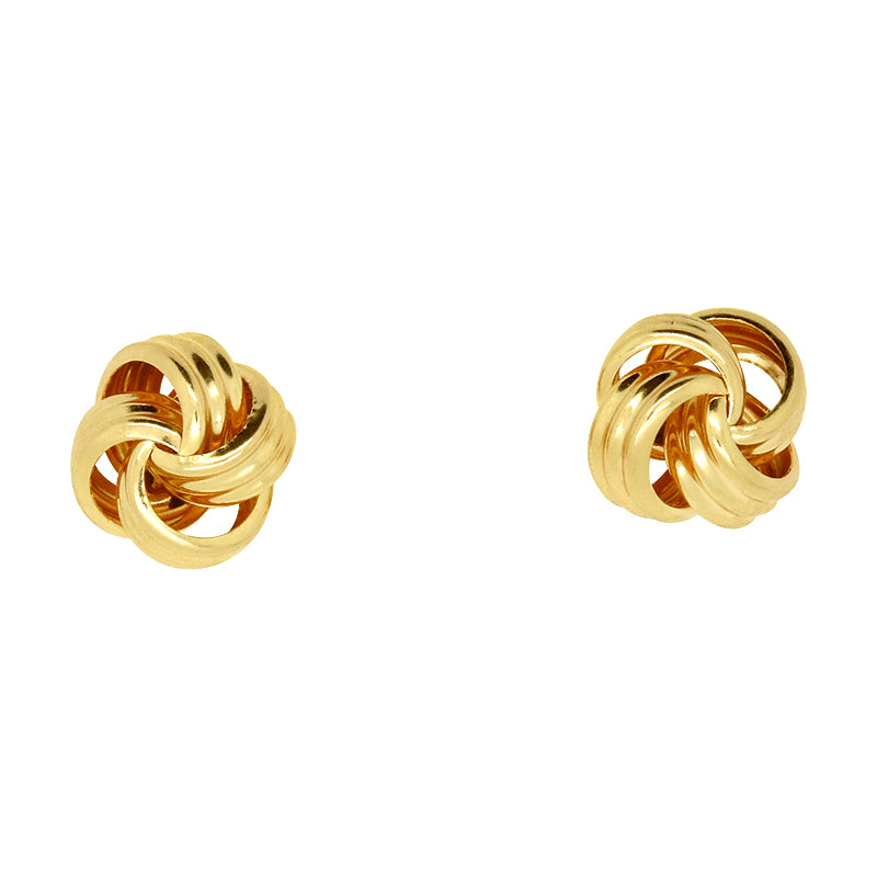 9Ct Yellow Gold Knot Stud Earrings