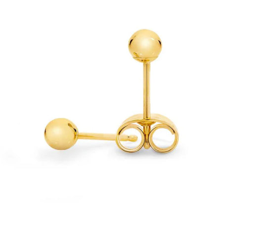 9Ct Yellow Gold 2.5mm Ball Stud Earrings