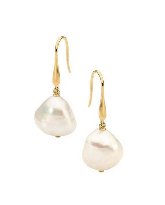 9ct Yellow Gold Pearl Earrings