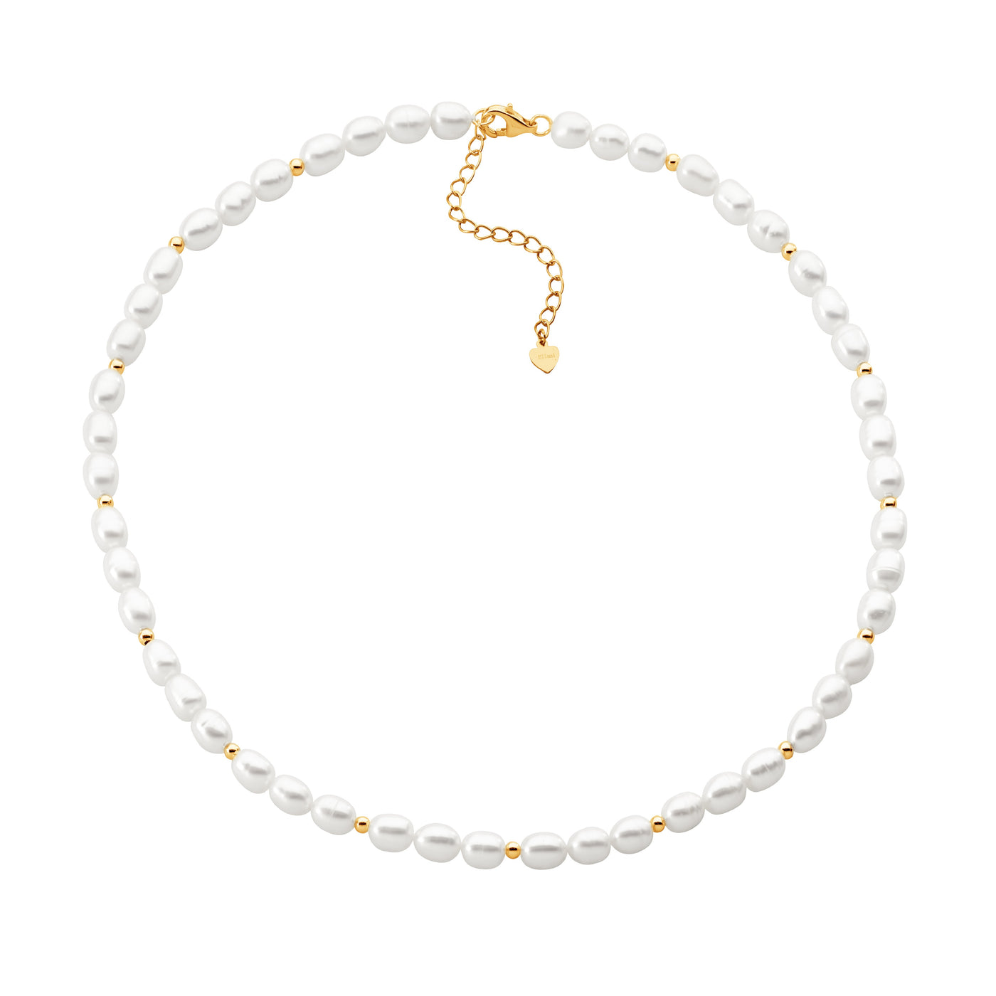 Freshwaterpearls with Sterling silver gold plated beads