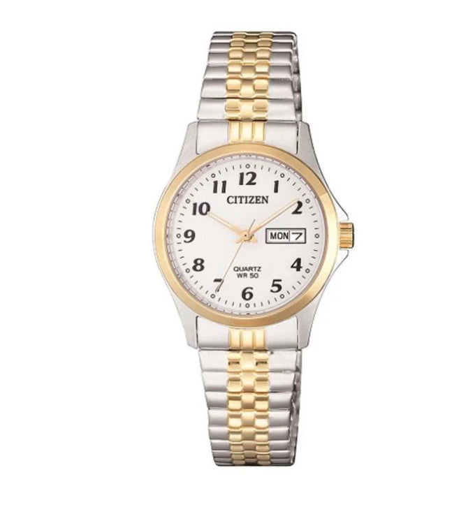 Ladies Two Tone Citizen Watch With Expanding Strap