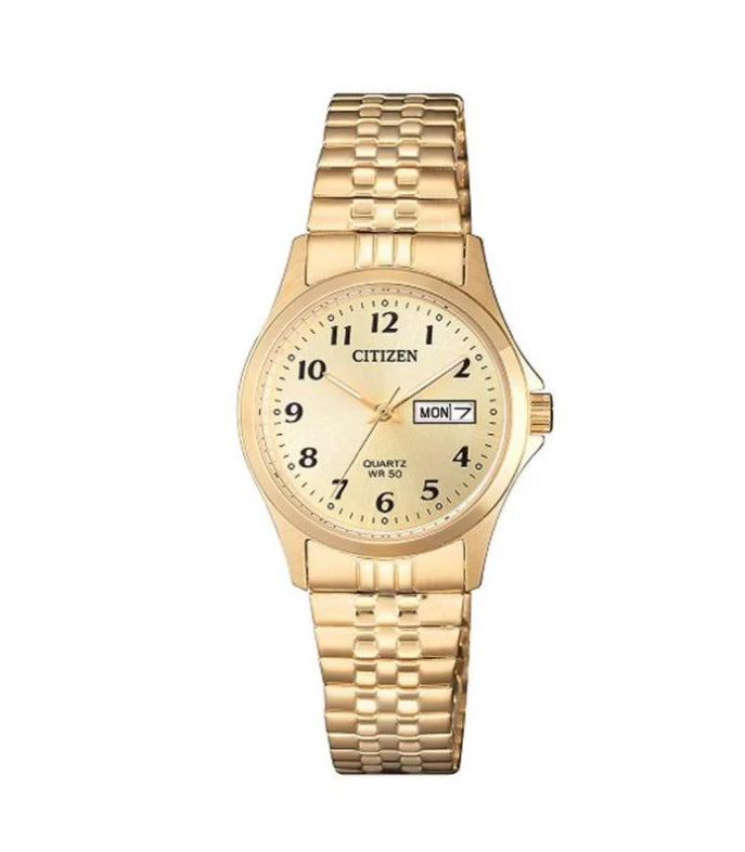 Ladies Gold Citizen Watch With Expanding Strap