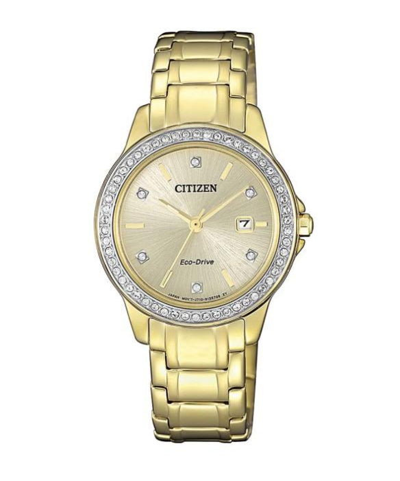 Ladies Crystal Set Citizen Eco Drive