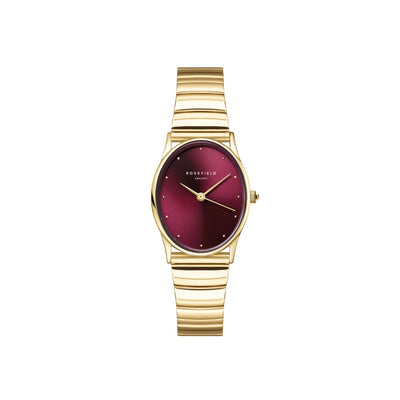 Ladies Rosefiled Oval Sunray Watch