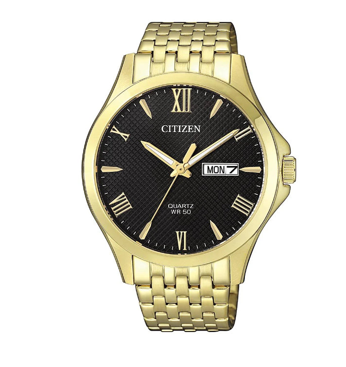 Mens Gold Plated Analogue Watch