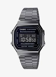 Mens Casio Digital Gun Metal Grey Vintage Series