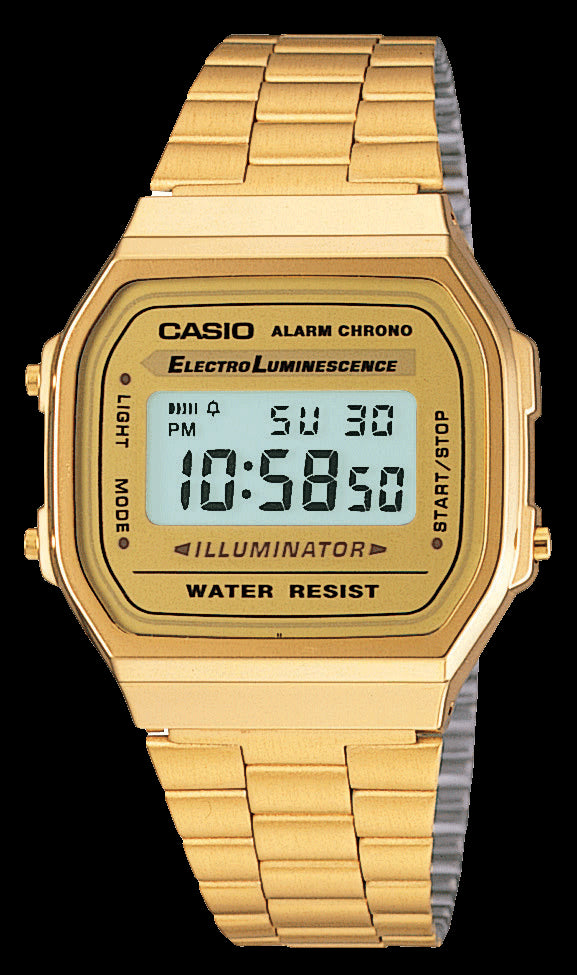 Gold Casio Digital Watch Vintage Series AW168WG-9W