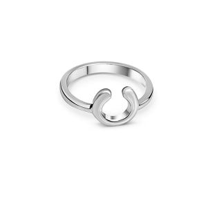 Breeze Solid Silver Horsehoe Ring