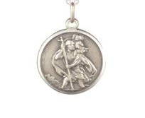 Sterling Silver St Christopher Pendant (20Mm)