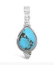 Sterling Silver Turquoise Pendant