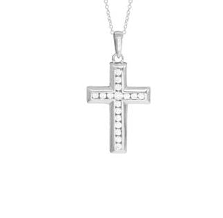 Sterling Silver Cubic Zirconia Cross