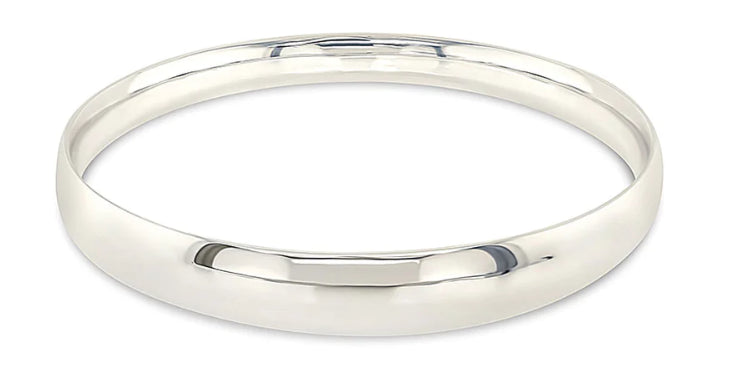 Sterling Silver 8mm Wide Comfort Curve Bangle 68mm Diameter