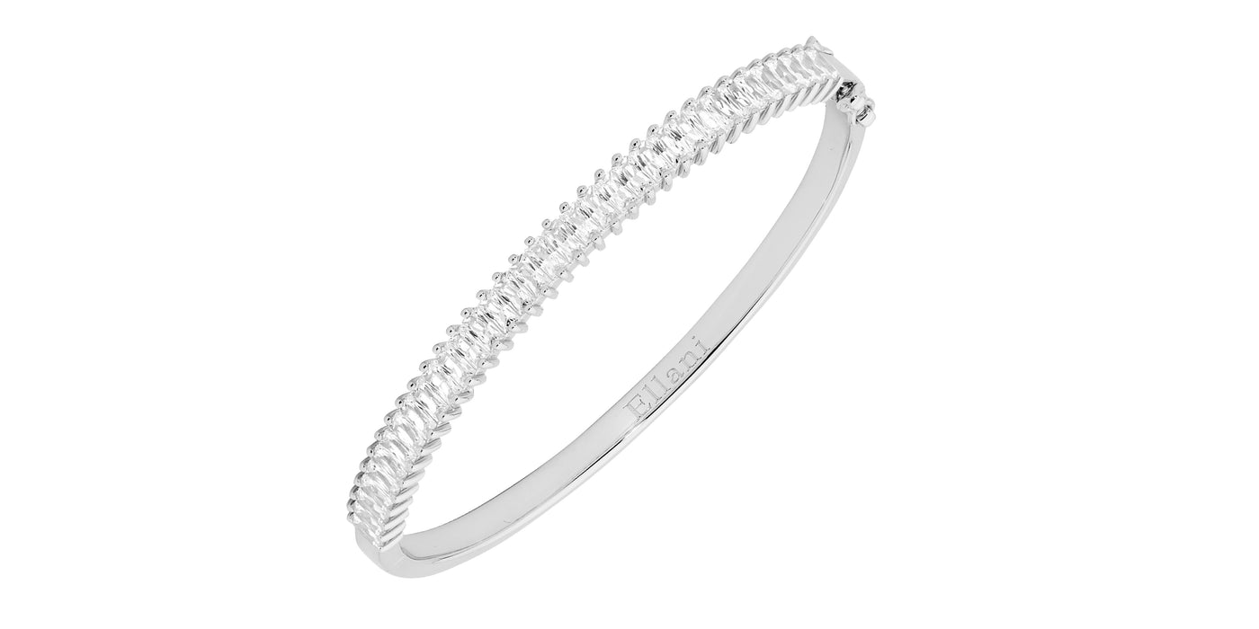 Sterling Silver Bguette CZ Bracelet