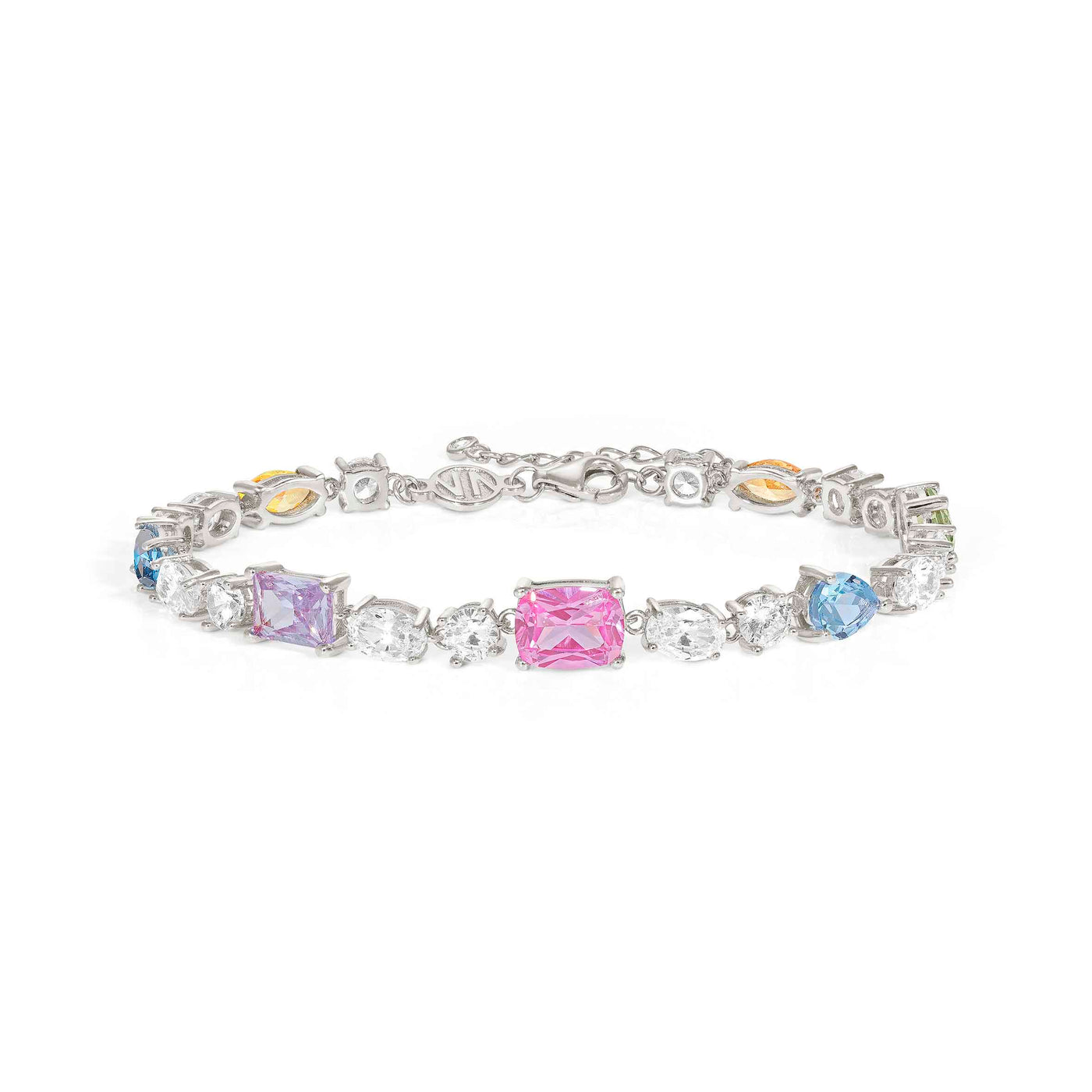 Nomination Sterling Silver Cz Colour Wave Bracelet 149825/010