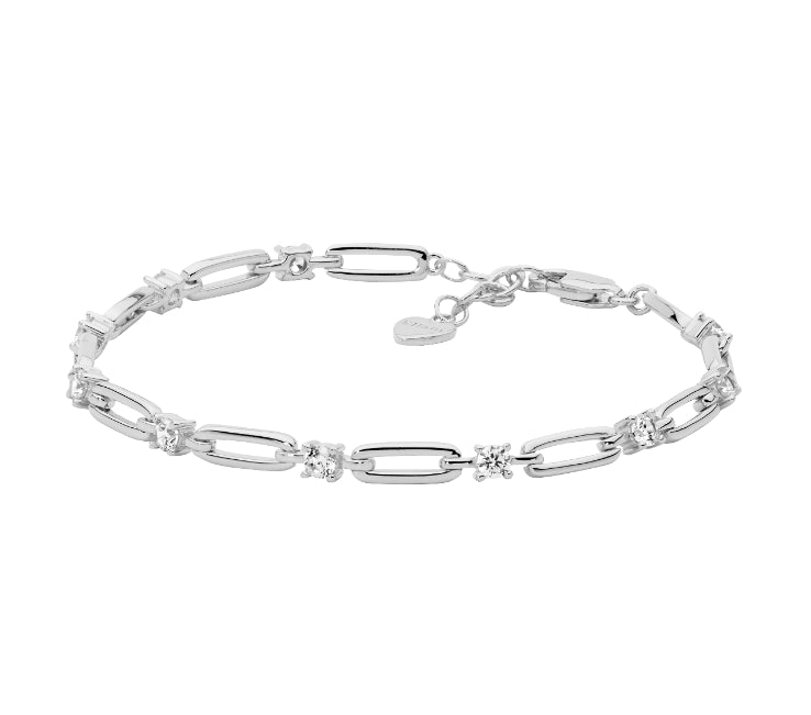 Ellani Sterling Silver And Cz Bracelet