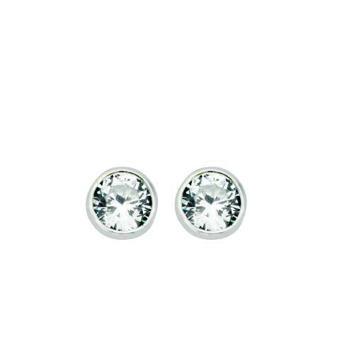 sterling silver 6mm cz stud earrings