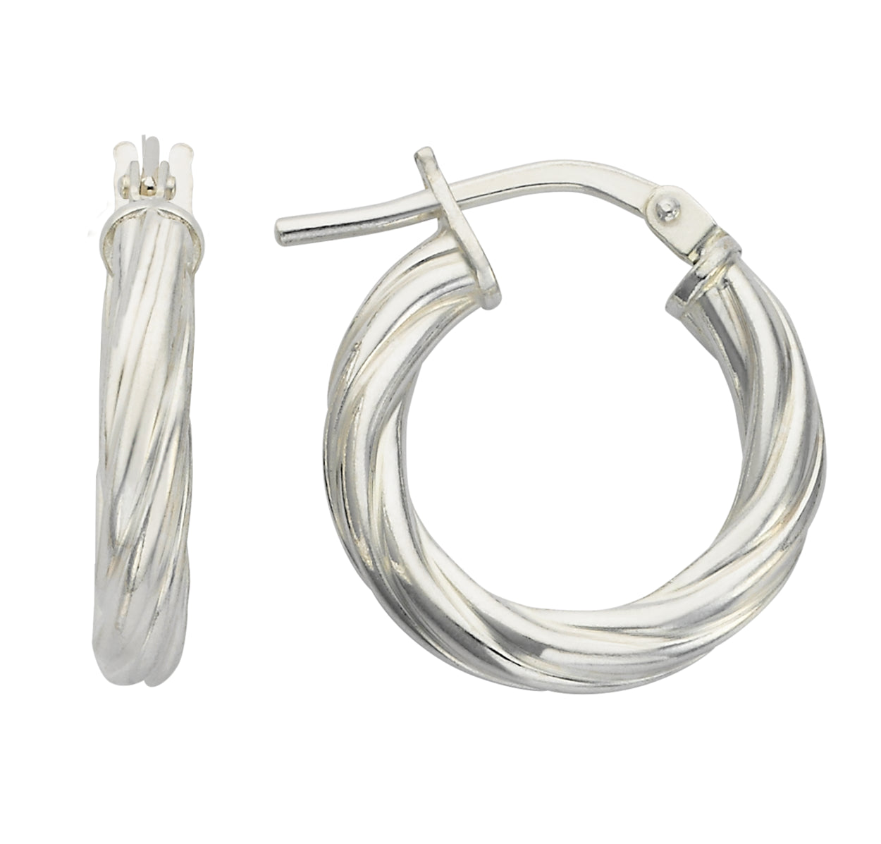 Sterling Silver Twist Earrings