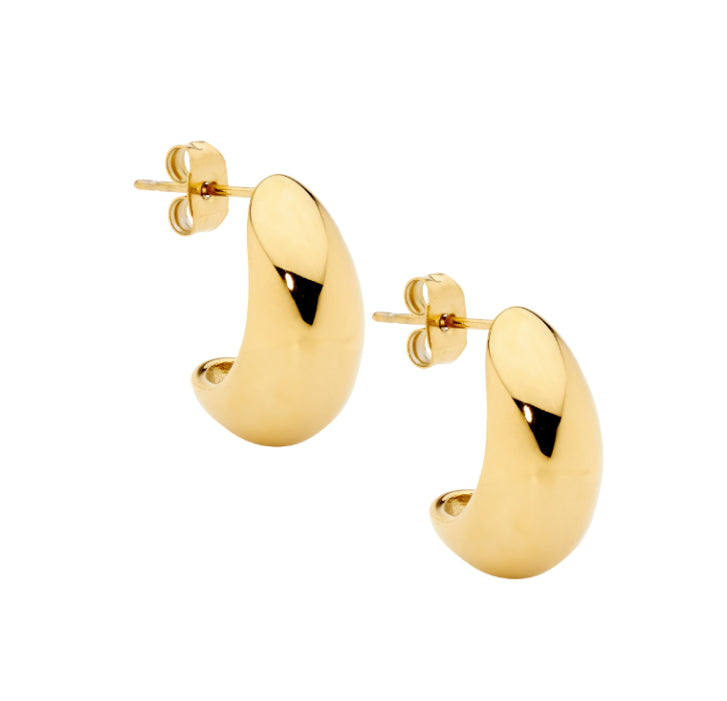 Ellanii Tear drop shaped Gold Plated earrings