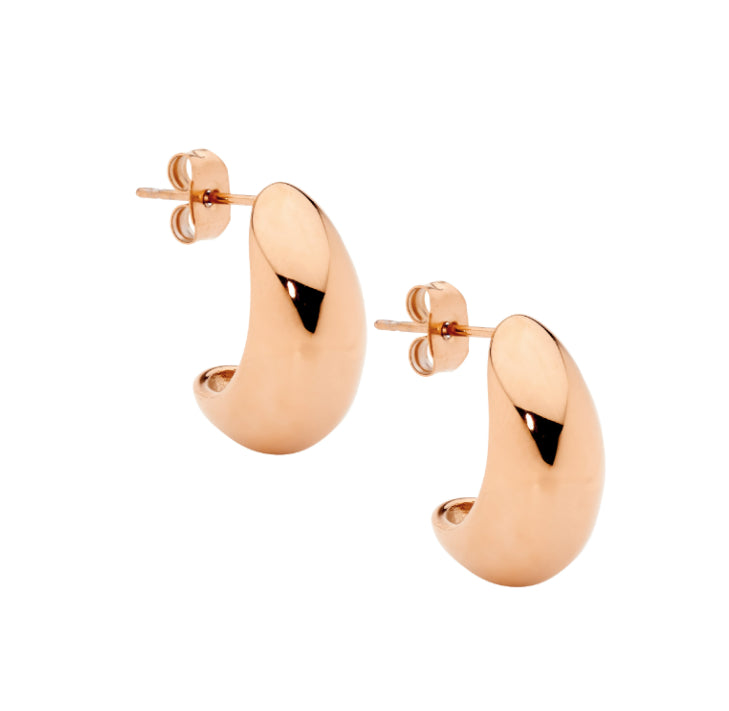 Ellani Rose Gold Plated Hoop Earrings