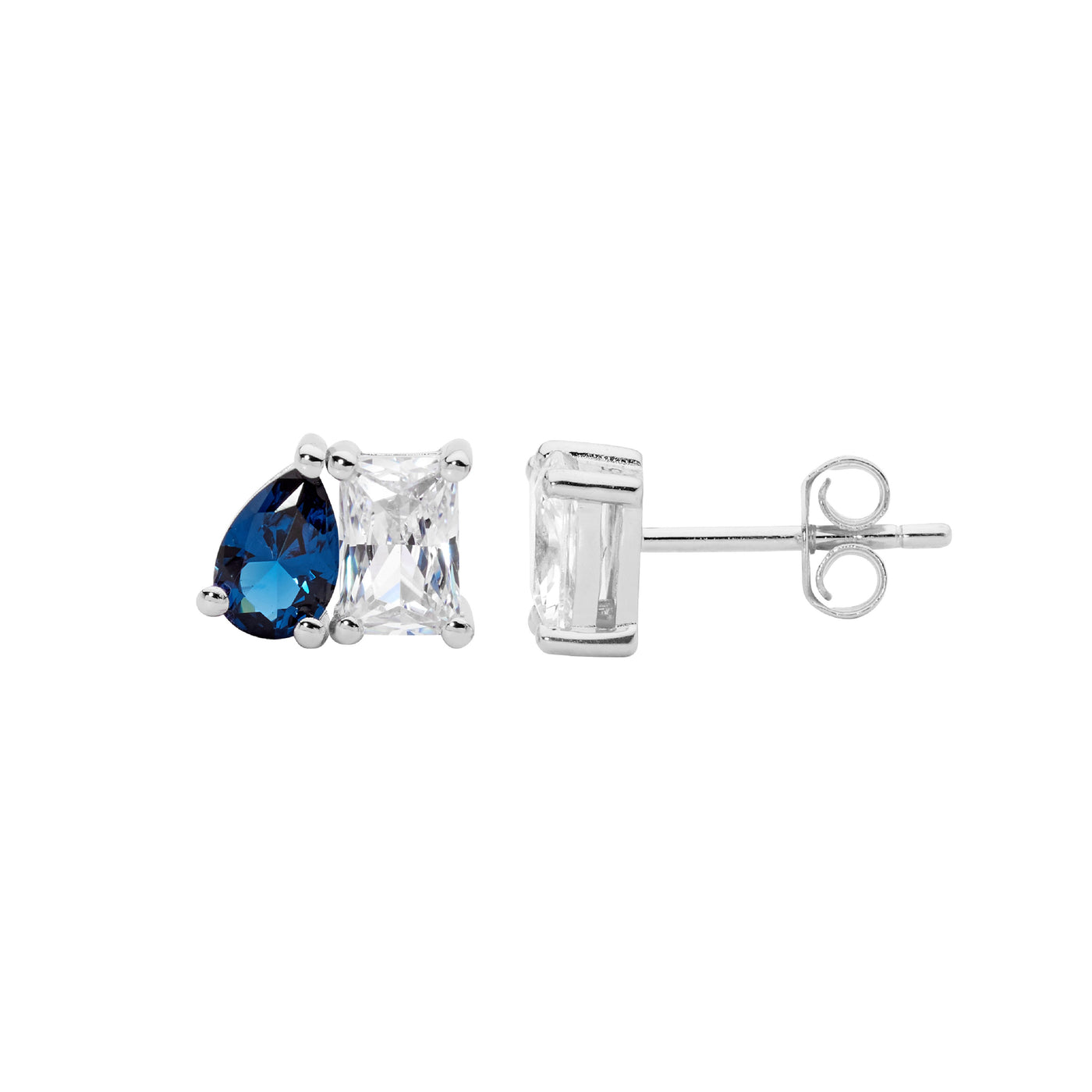 Steling Silver Earring London Blue And Cz Earrings