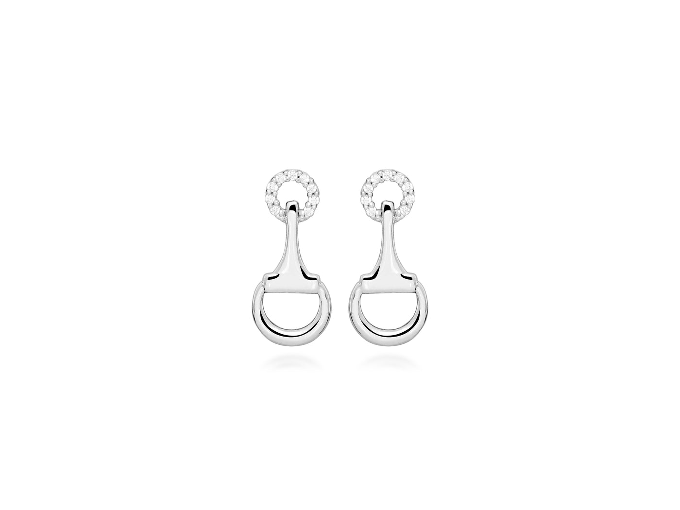 Sterling Silver Bridle Bit Drop Earrings