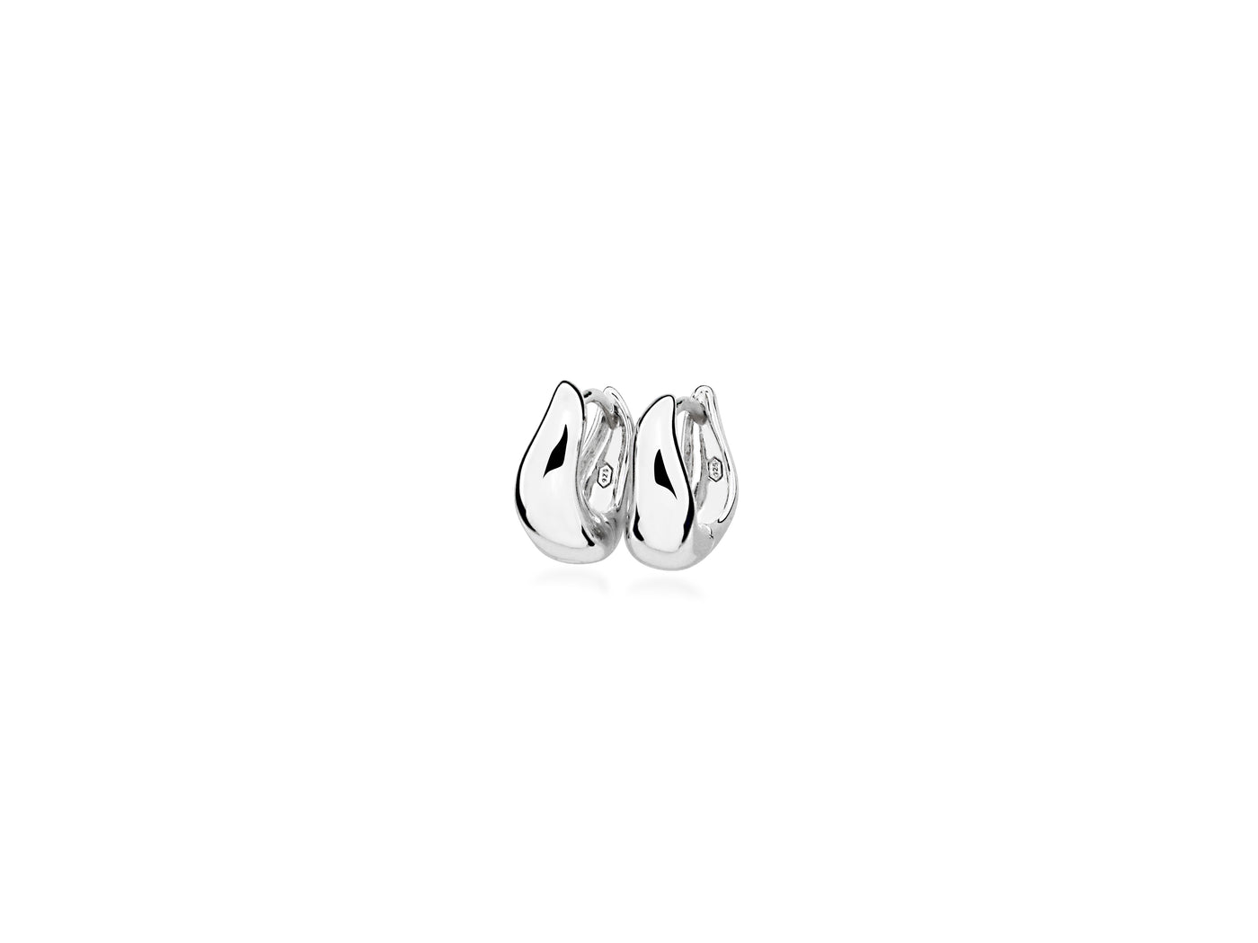 Sterling Silver Free Flow Hugie Earrings