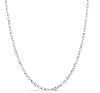 Sterling Silver 60Cm Round Belcher Link Chain