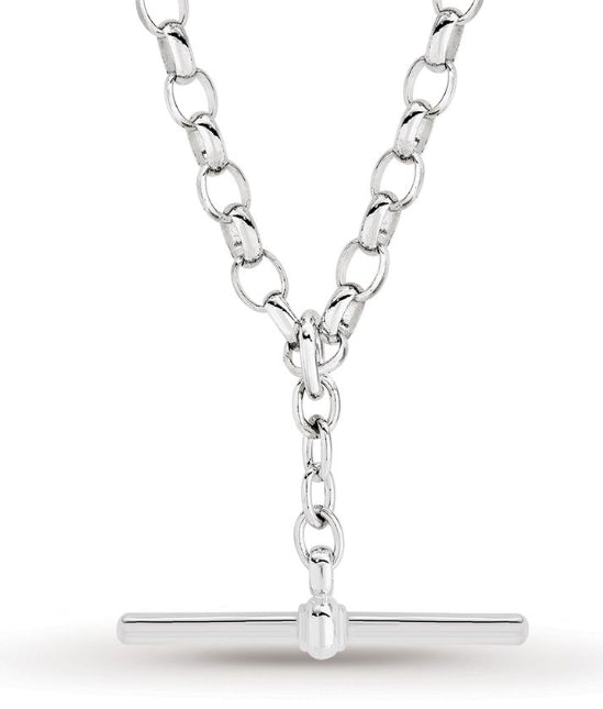 Sterling silver belcher link fob chain