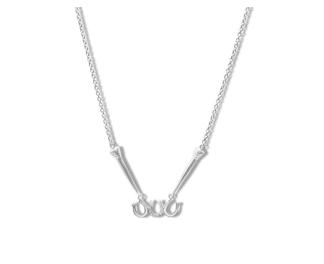 Sterling silver Horseshoe and Nail Necklace