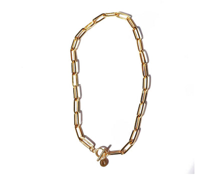 Steel Gold Plated Paperclip Link Chain