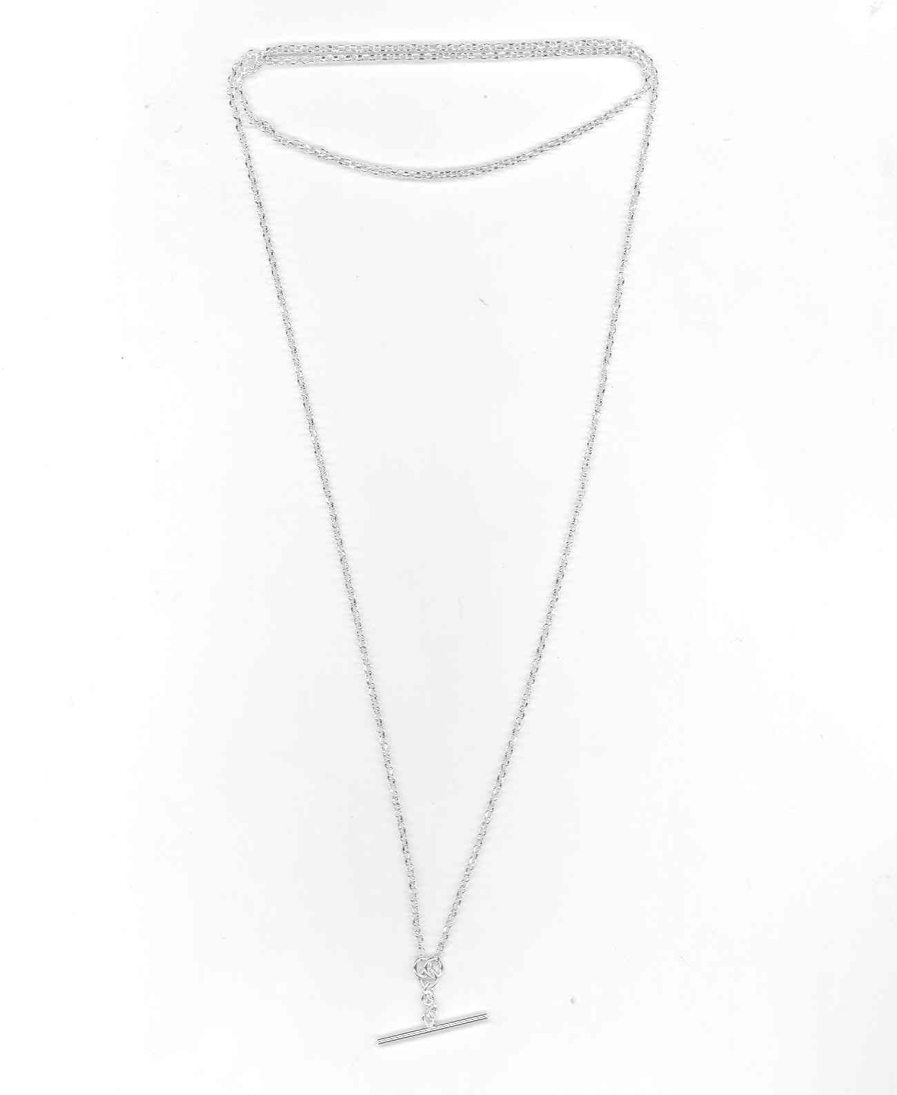 Sterling Silver Fine Belcher Chain Fob Chain