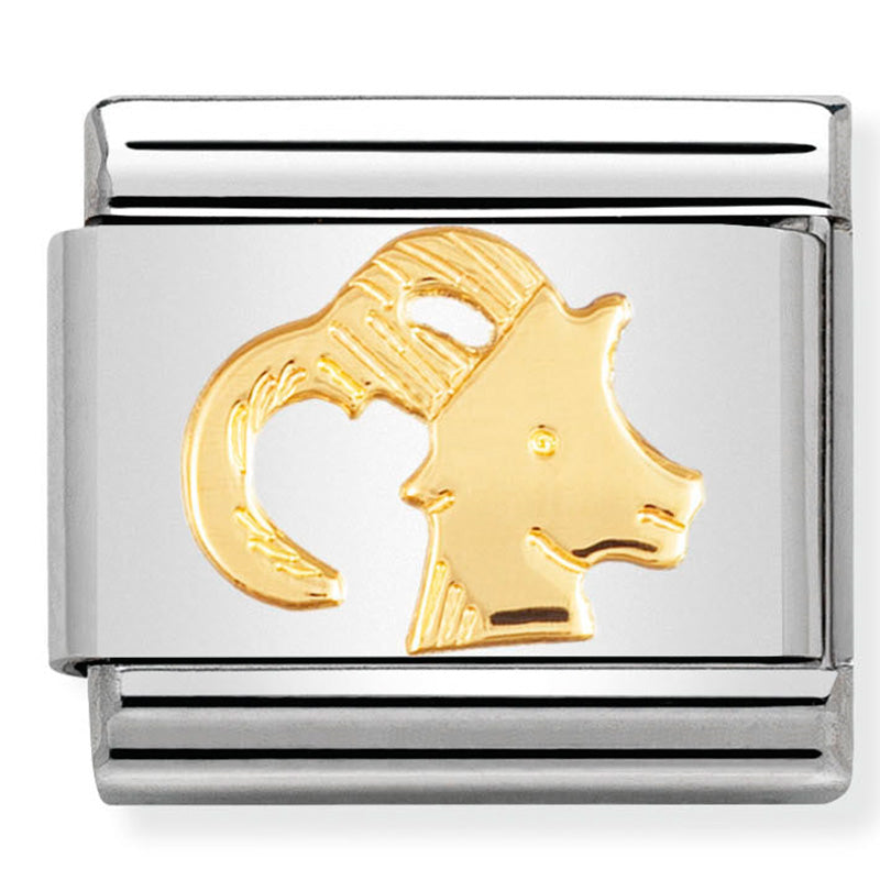 Nomination Composable 030104/10 Zodiac Capricorn 18ct Yellow Gold