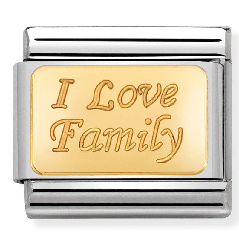 Nom-030121 25 Steel & 18Ct Gold (I Love Family)