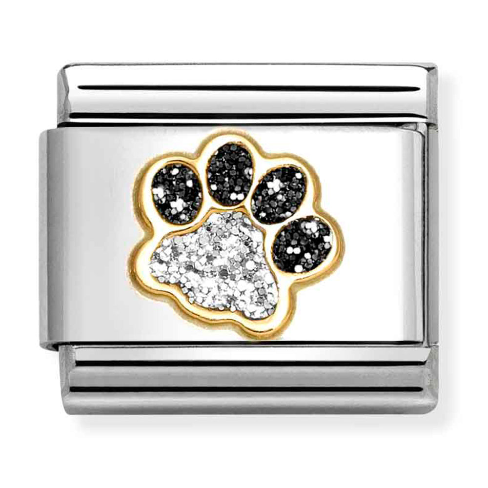 Nom-030220 22 18ct Yellow Gold Glitter Paw Print