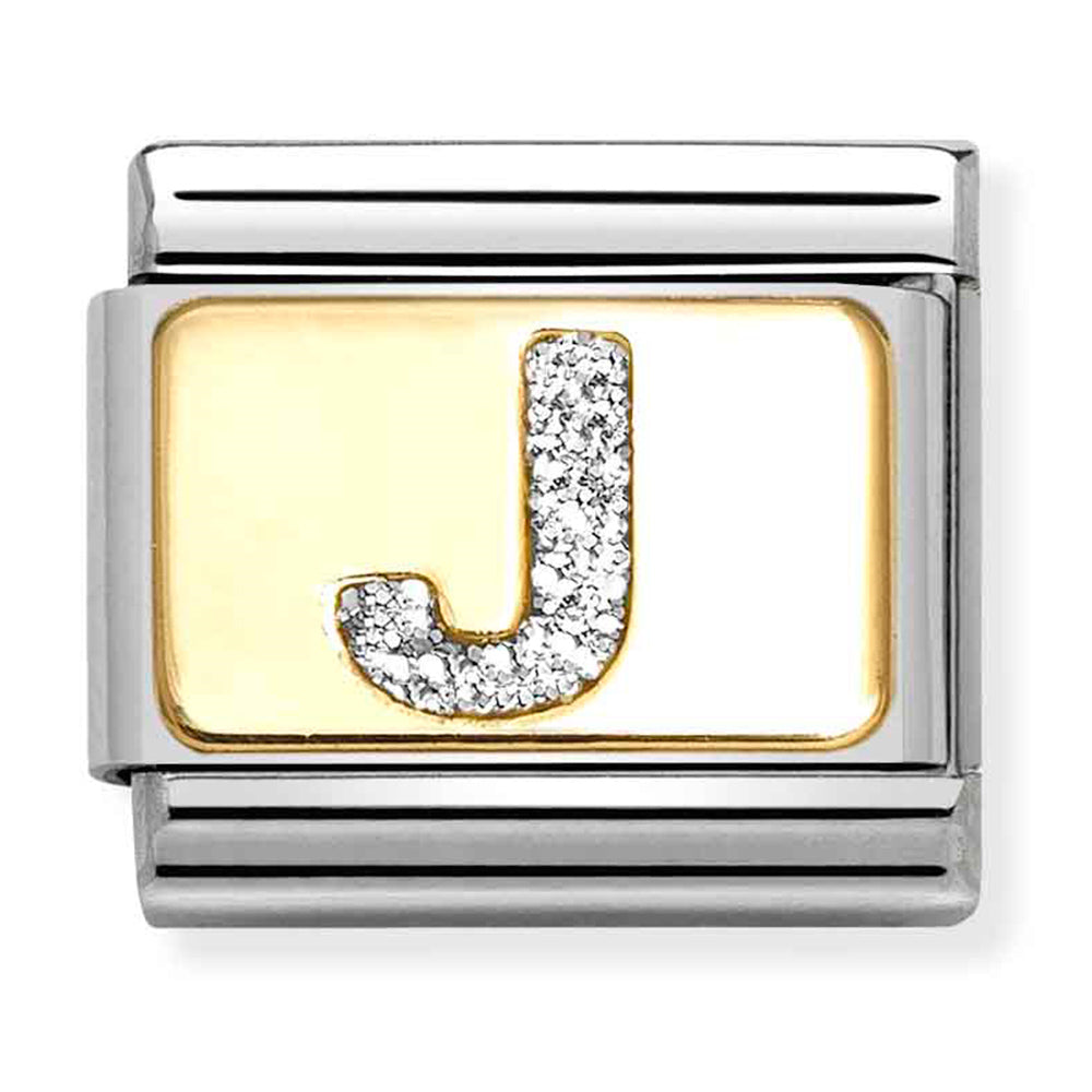 NOM 030291 10 Steel and 18ct Yellow Gold Glitter J