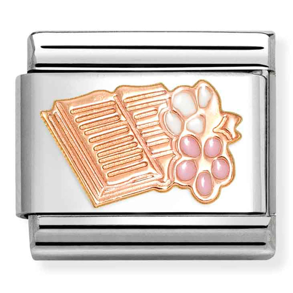 Nomination Composable 430202/23 9Ct Rose Gold Book And Flowers