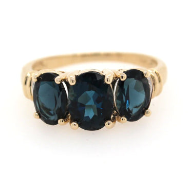 9Ct Yellow Gold London Blue Topaz Ring