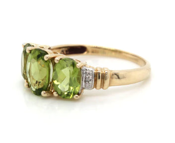 9ct Yellow Gold Peridot Dress Ring