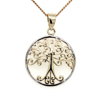 9Ct Bi Tone Tree Of Life Pendant