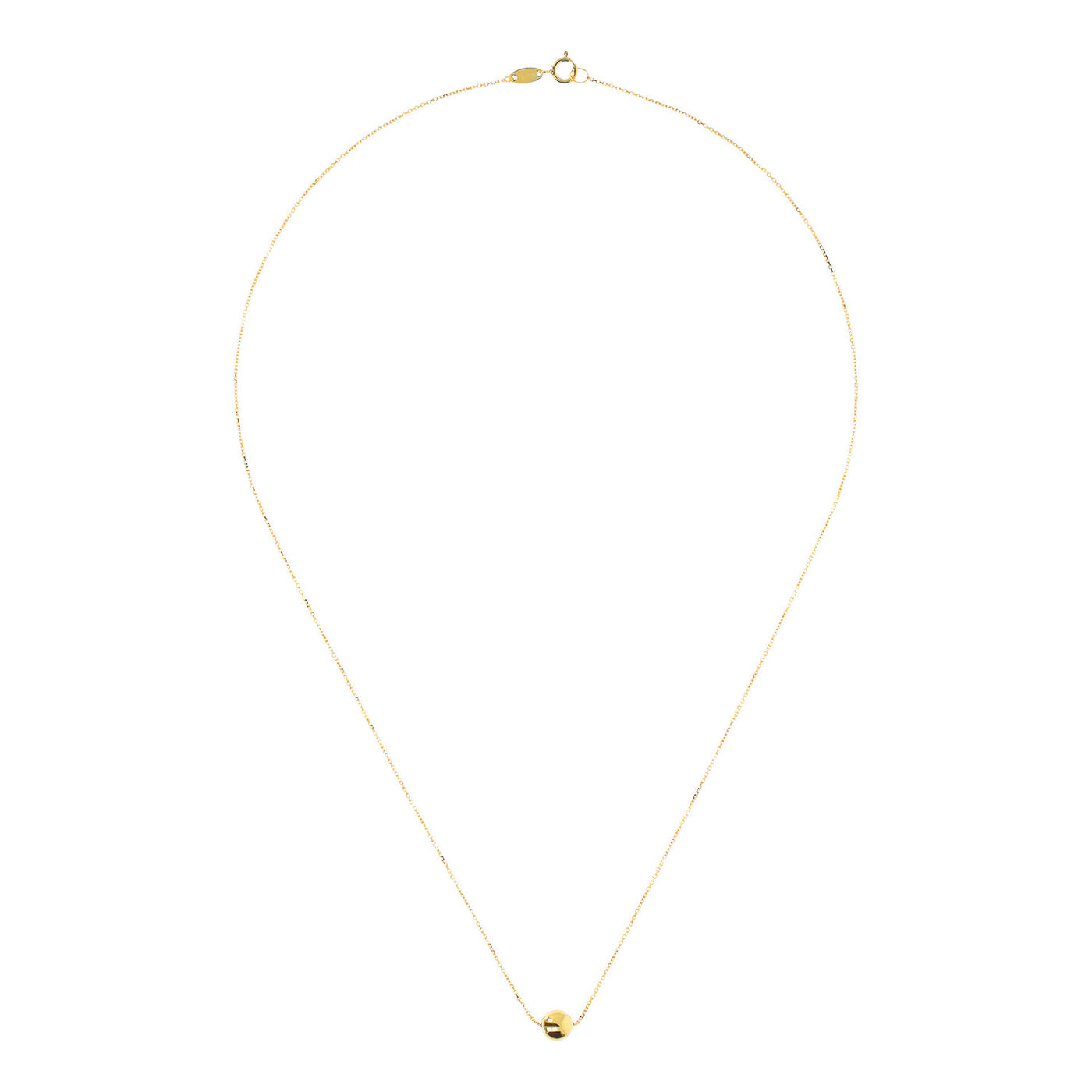 9Ct Yellow Gold Ball On Chain