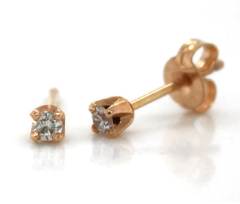 9Ct Yellow Gold Diamond Earrings .10Ct Tdw